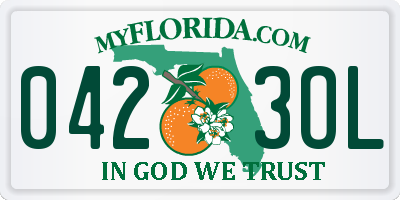 FL license plate 0423OL