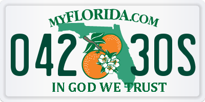FL license plate 0423OS