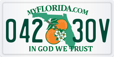 FL license plate 0423OV