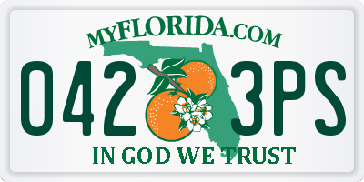 FL license plate 0423PS