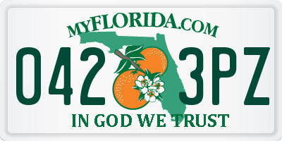 FL license plate 0423PZ