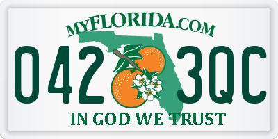 FL license plate 0423QC
