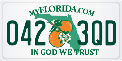 FL license plate 0423QD
