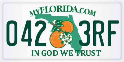 FL license plate 0423RF