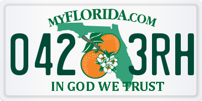 FL license plate 0423RH