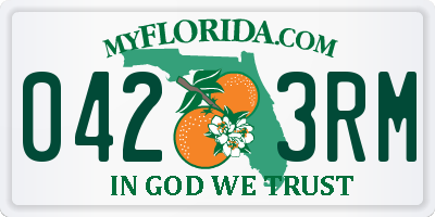 FL license plate 0423RM