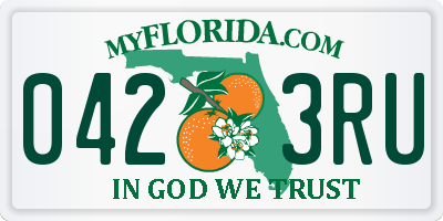 FL license plate 0423RU
