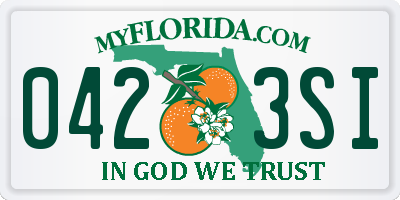 FL license plate 0423SI