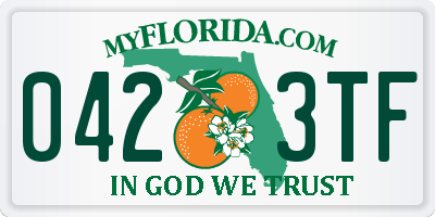 FL license plate 0423TF