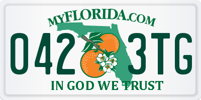 FL license plate 0423TG