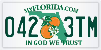 FL license plate 0423TM