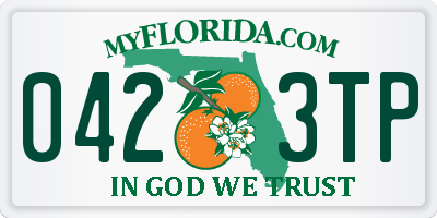 FL license plate 0423TP