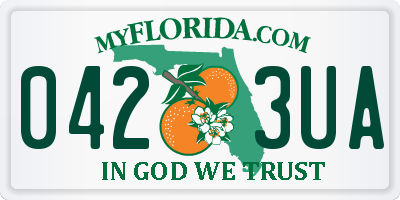 FL license plate 0423UA