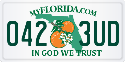 FL license plate 0423UD