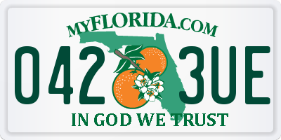 FL license plate 0423UE