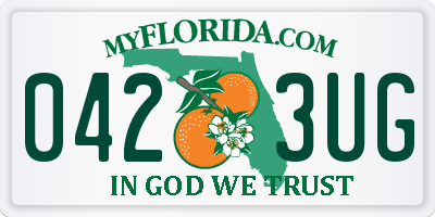 FL license plate 0423UG