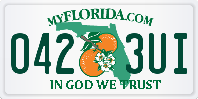 FL license plate 0423UI