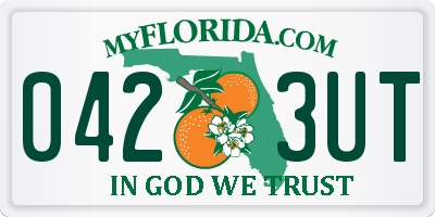FL license plate 0423UT