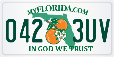 FL license plate 0423UV