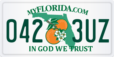 FL license plate 0423UZ