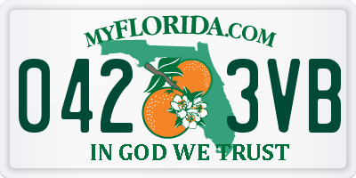 FL license plate 0423VB