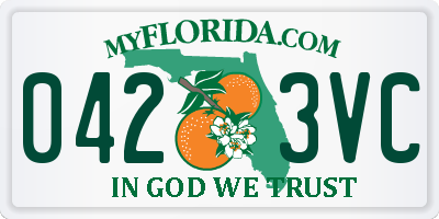 FL license plate 0423VC