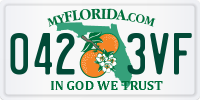 FL license plate 0423VF