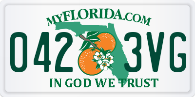 FL license plate 0423VG