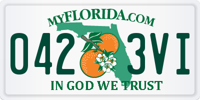 FL license plate 0423VI