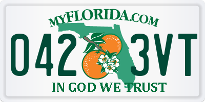 FL license plate 0423VT