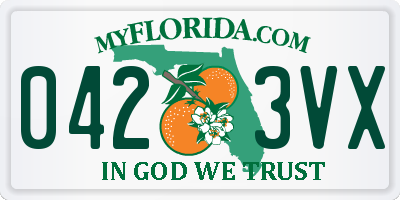 FL license plate 0423VX