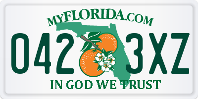 FL license plate 0423XZ
