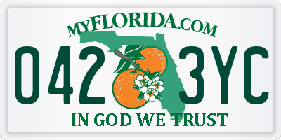 FL license plate 0423YC