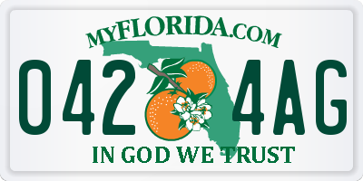 FL license plate 0424AG