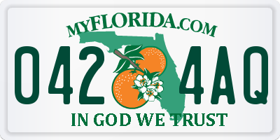 FL license plate 0424AQ