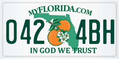 FL license plate 0424BH