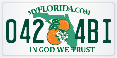 FL license plate 0424BI