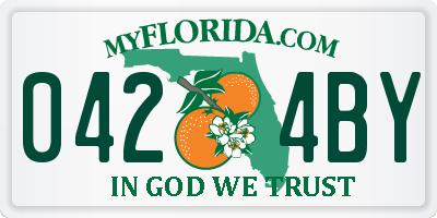 FL license plate 0424BY