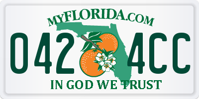 FL license plate 0424CC