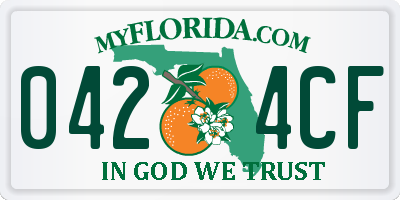 FL license plate 0424CF