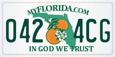 FL license plate 0424CG