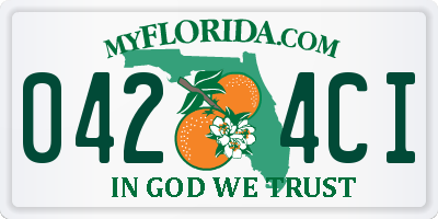 FL license plate 0424CI