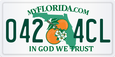 FL license plate 0424CL