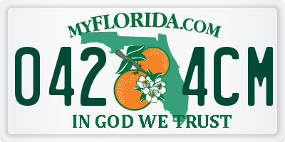 FL license plate 0424CM