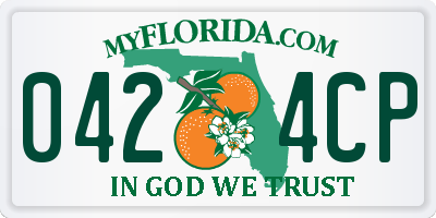 FL license plate 0424CP