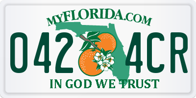 FL license plate 0424CR
