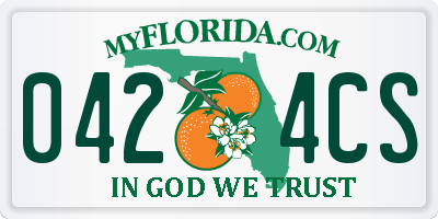 FL license plate 0424CS