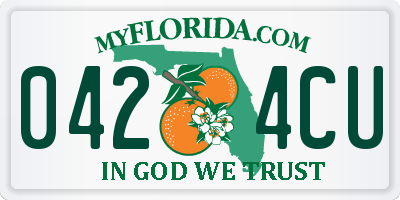 FL license plate 0424CU
