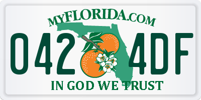 FL license plate 0424DF