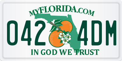FL license plate 0424DM